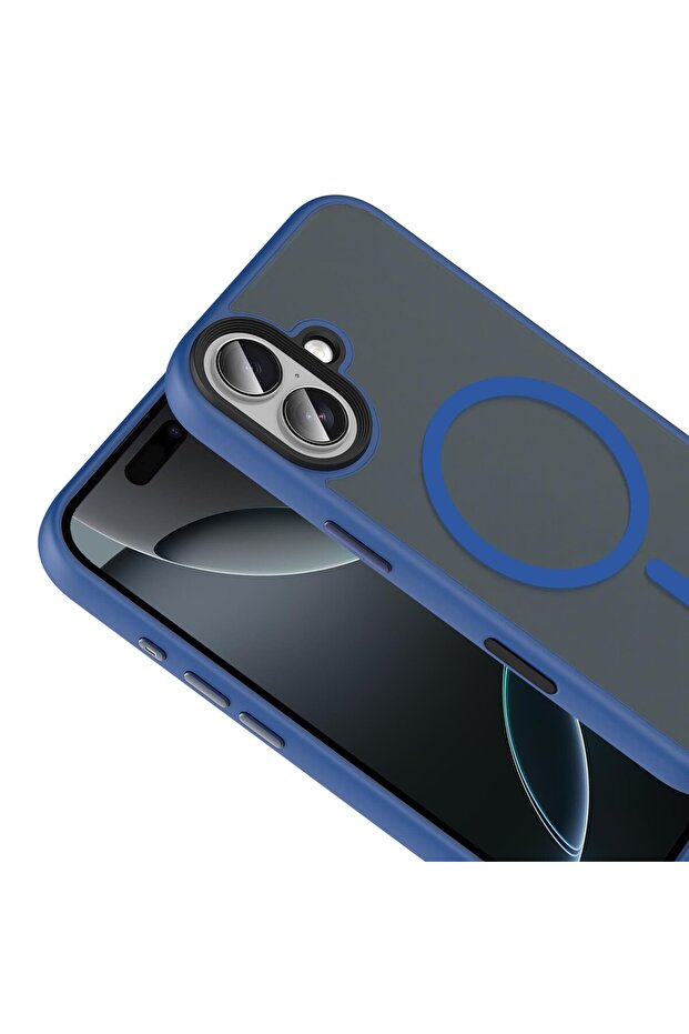 حافظة هاتف صلبة متوافقة مع MagSafe لهاتف iPhone 17 باللون الأزرق - 2