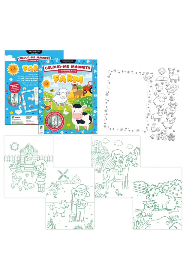 Colour-Me-Magnets Farmyard | 24 Pages Book | Art & Craft Kit | Coloring Activity