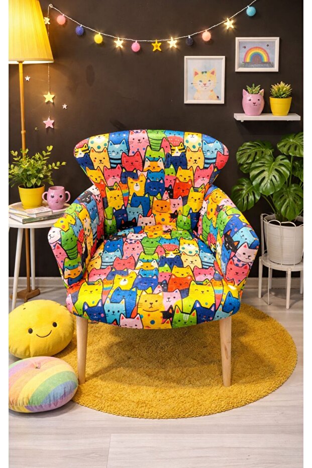 Figürlü Desenli Berjer - 1