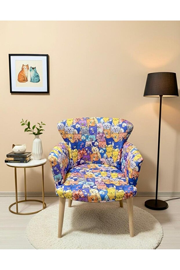 Figürlü Desenli Berjer - 1