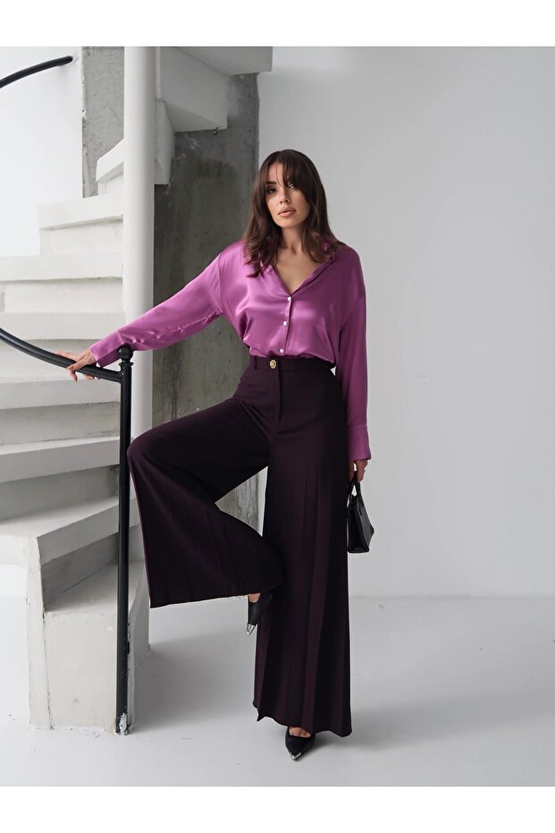Mor Piliseli Pantolon - 1