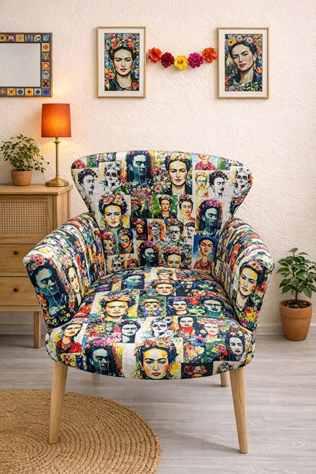 Figürlü Desenli Berjer - 1