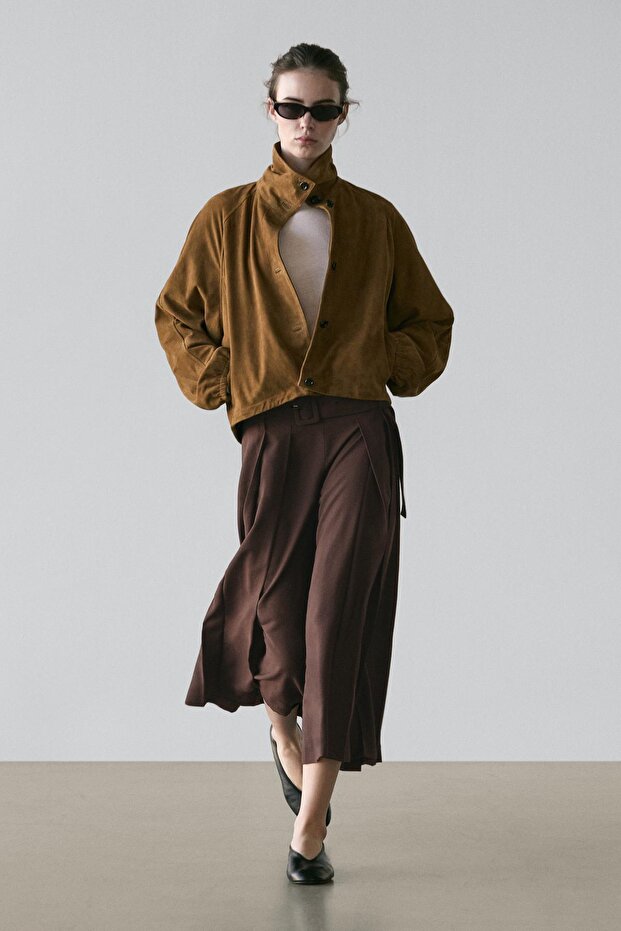 Pilili midi şort etek - 2