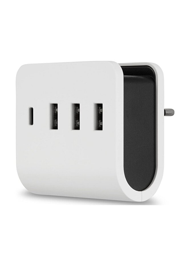 Schuko адаптер с 1xUSB Type C и 3xUSB Type A - 2