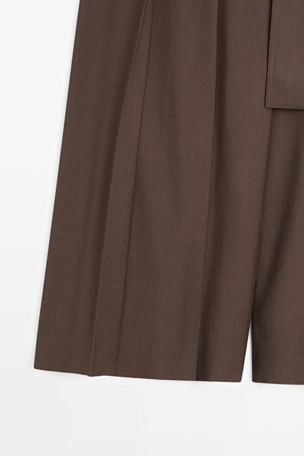 Pilili midi şort etek - 7