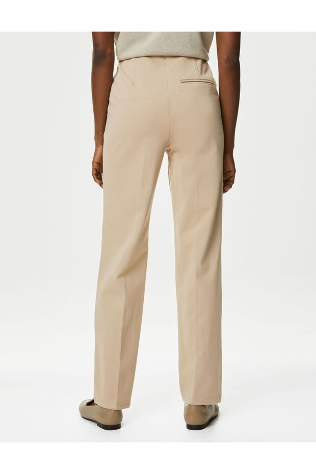 Straight Leg Örme Pantolon - 2