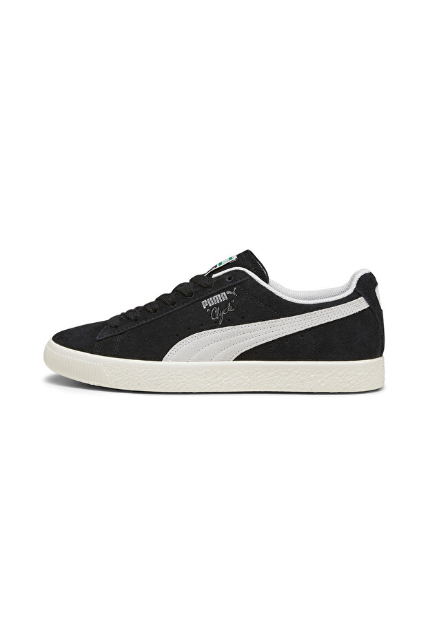 Mens Clyde Hairy Suede Sneakers - Black