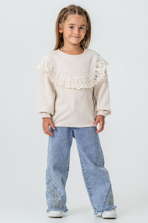 Girl's 2-Piece Set with Lace Ruffle Pants - 26K 6331