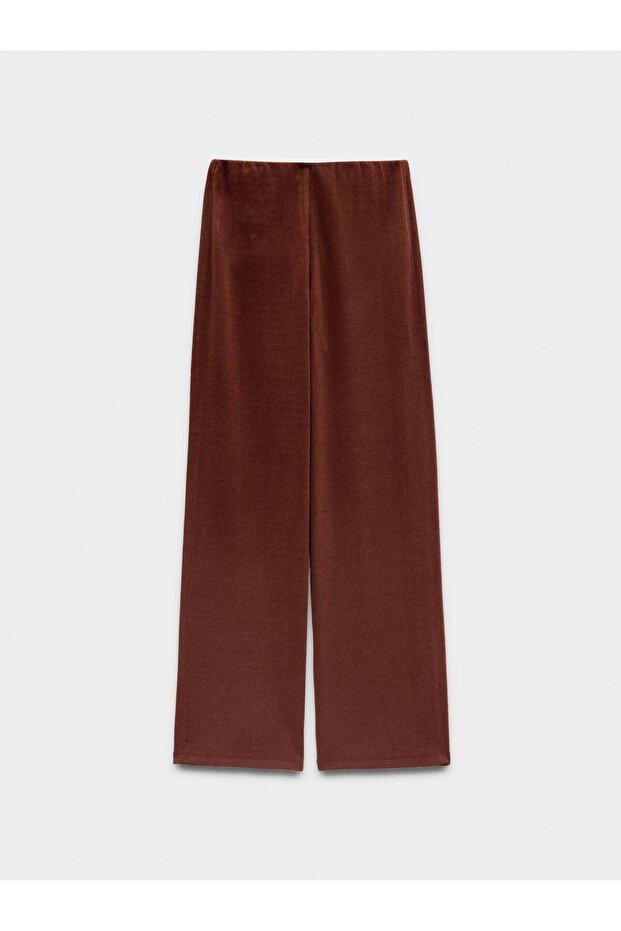 Elastik Bel Düz Pantolon - 5