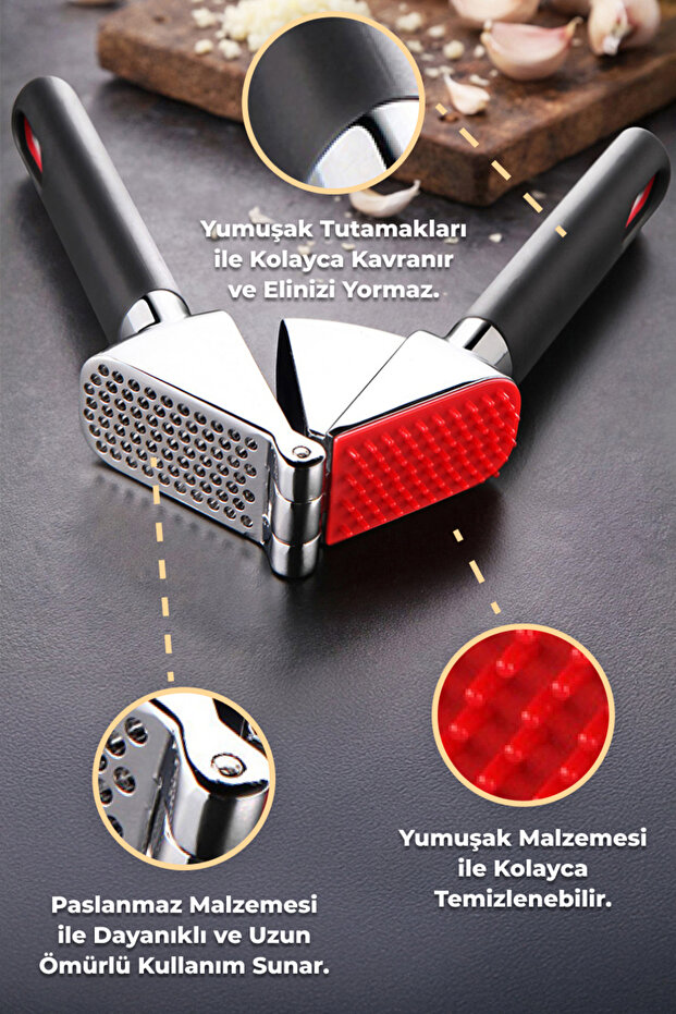 مطحنة الثوم - أسود - 2