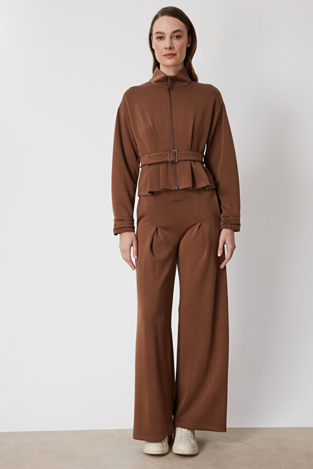 Beli Belted Stand Collar Jacket - 3