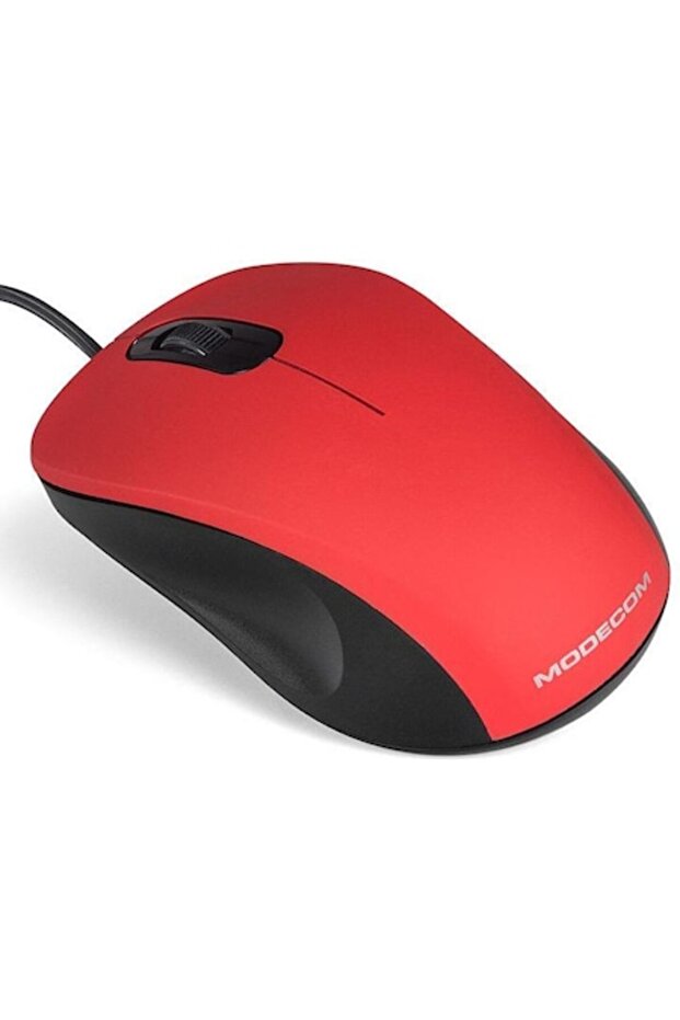 Mouse optic M10S, USB, negru-roșu - 1