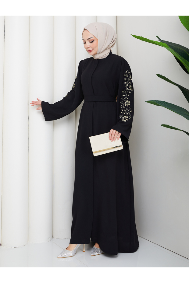 Embroidered Abaya Tight-Faitted Clothing Women's Ferace Dress