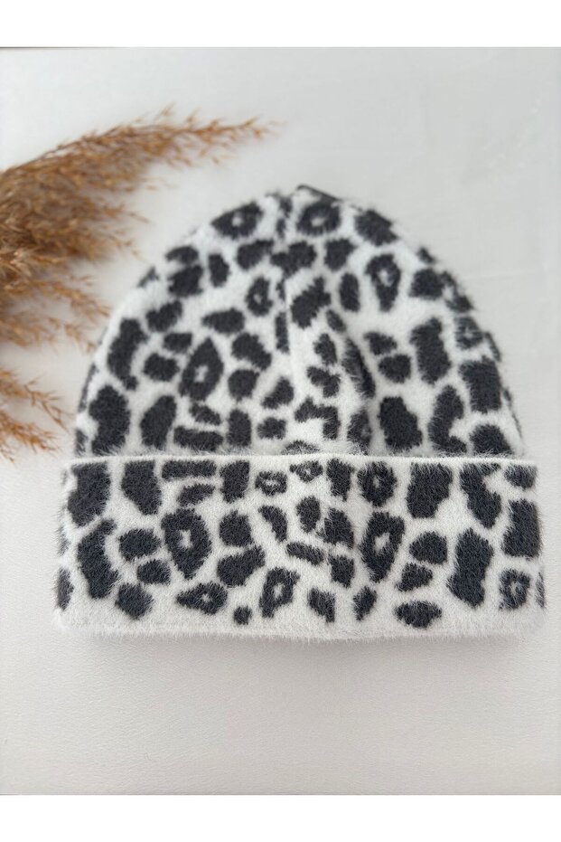 قبعة محبوكة ناعمة بنقشة الفهد - 2