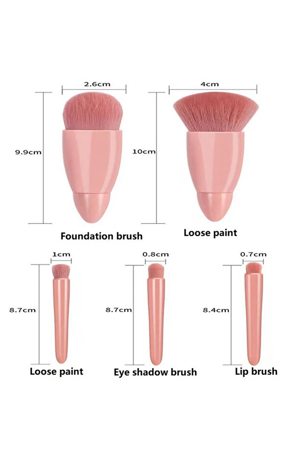 مجموعة فرش مكياج مع مرآة - 2