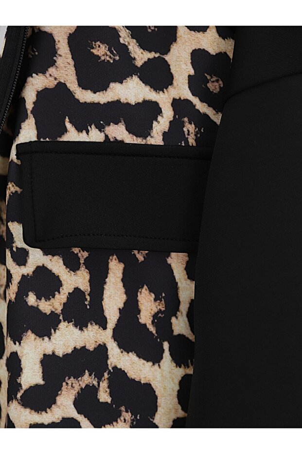 بدلة سكوبا بنمط الفهد - أسود - 2