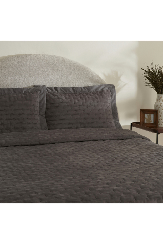 Gilda Double Bedspread Set Gray - 3
