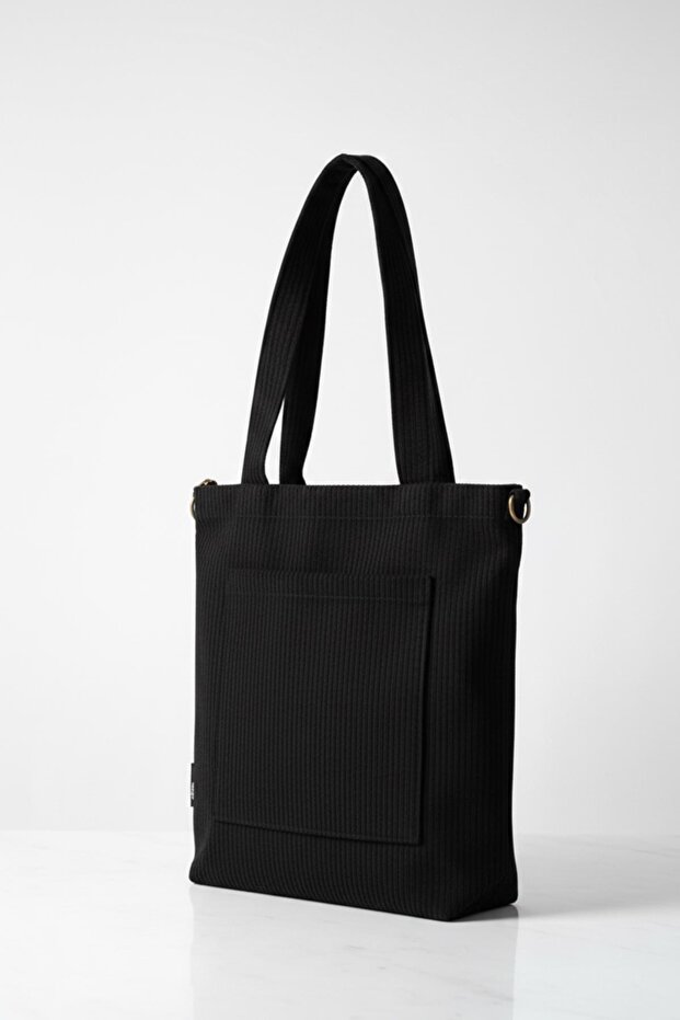 Volera Model Siyah Kadife Çanta - 2