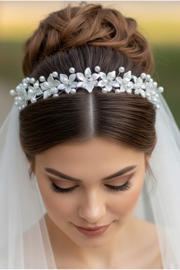 Floral Pearl Bridal Accessory, Wedding, Engagement Hair Accessory, Hairpin and Bridal Crown (Special Occasions)