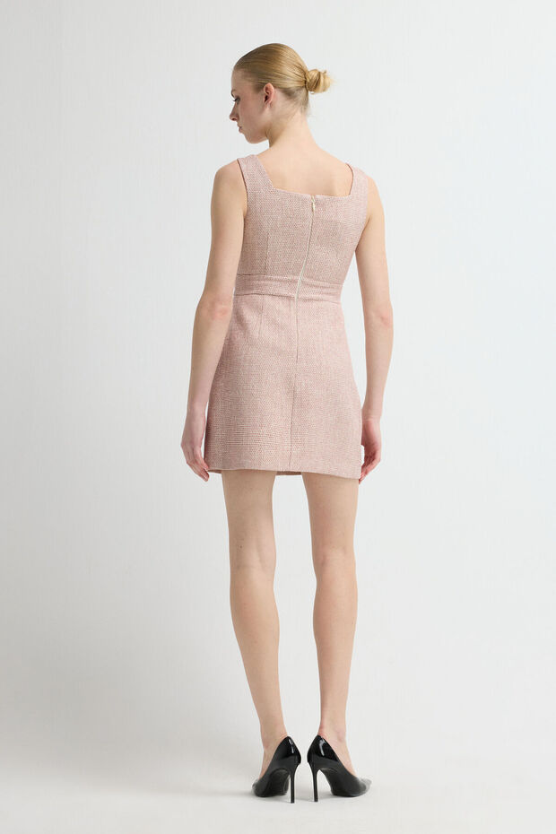 Kolsuz Mini Elbise - 5