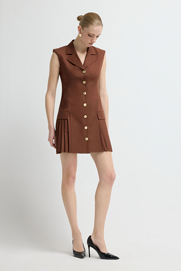 Piliseli Mini Elbise - 4