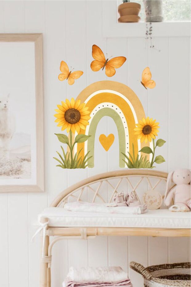 Sunflower Rainbow Children's Wall Sticker