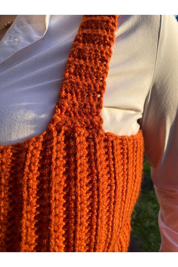 Kalın Örme Crop Süveter - 2