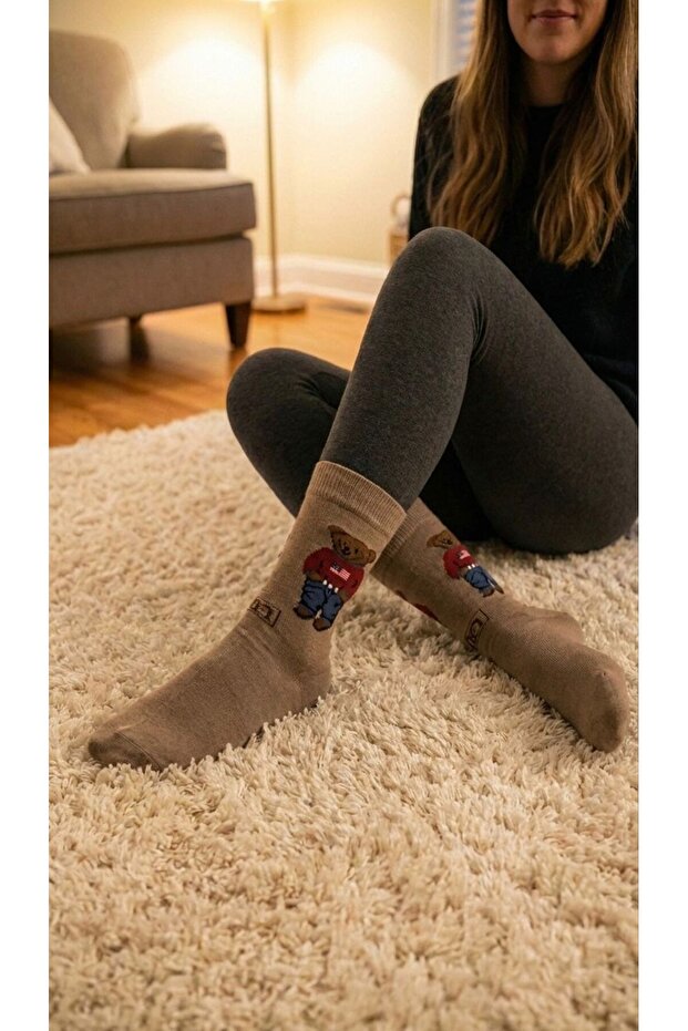 Teddy Bear Teddy Bear Patterned Socks - 2