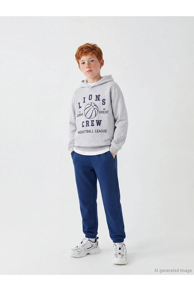 Boy's Hooded Printed Tracksuit Set (S6)