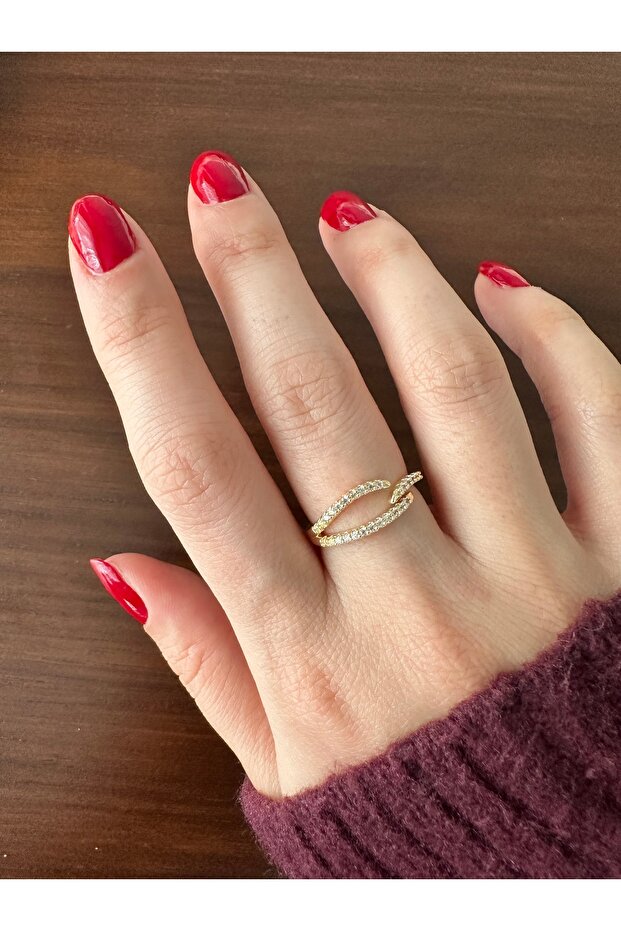 Gold Stone Intersection Ring - 1