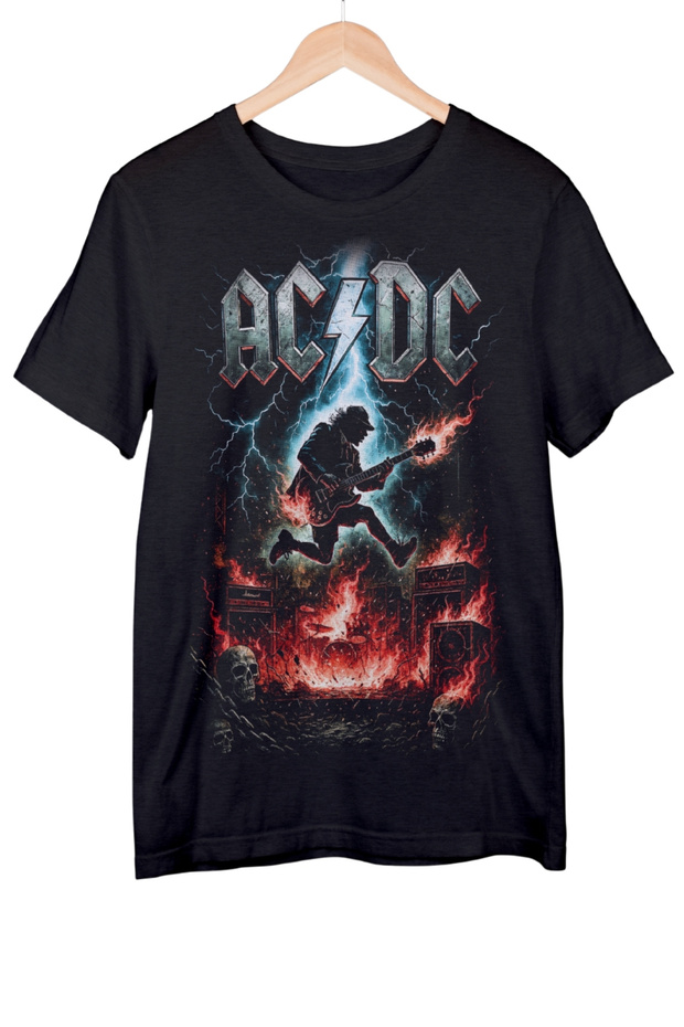 Acdc Tshirt Ac/Dc T-Shirt Black Unisex