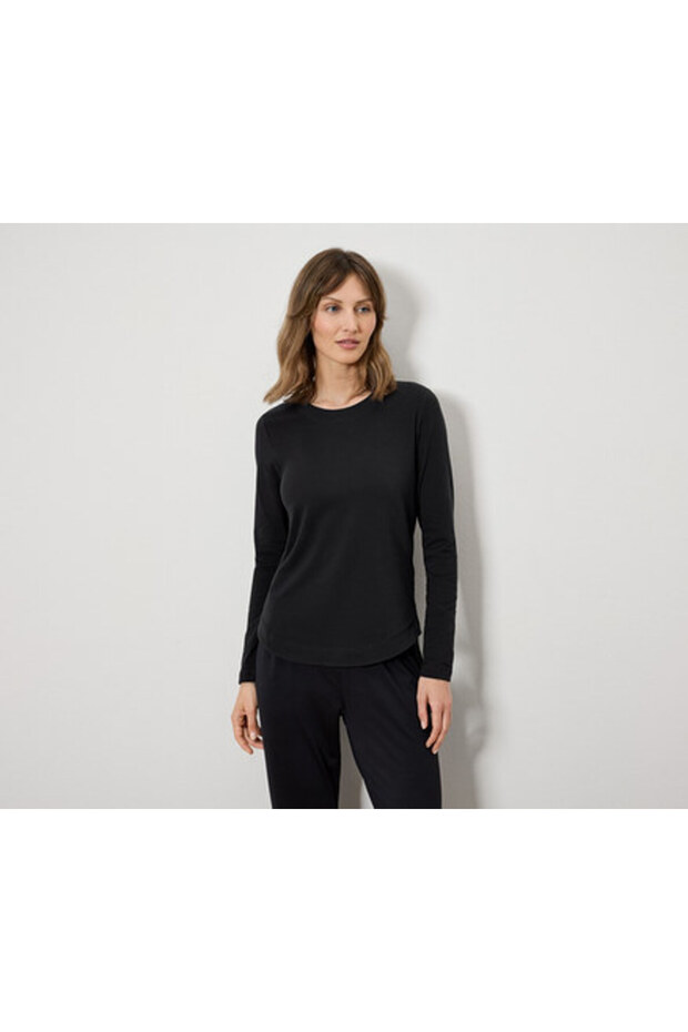 Women's Sports Top, Long Sleeve, Black