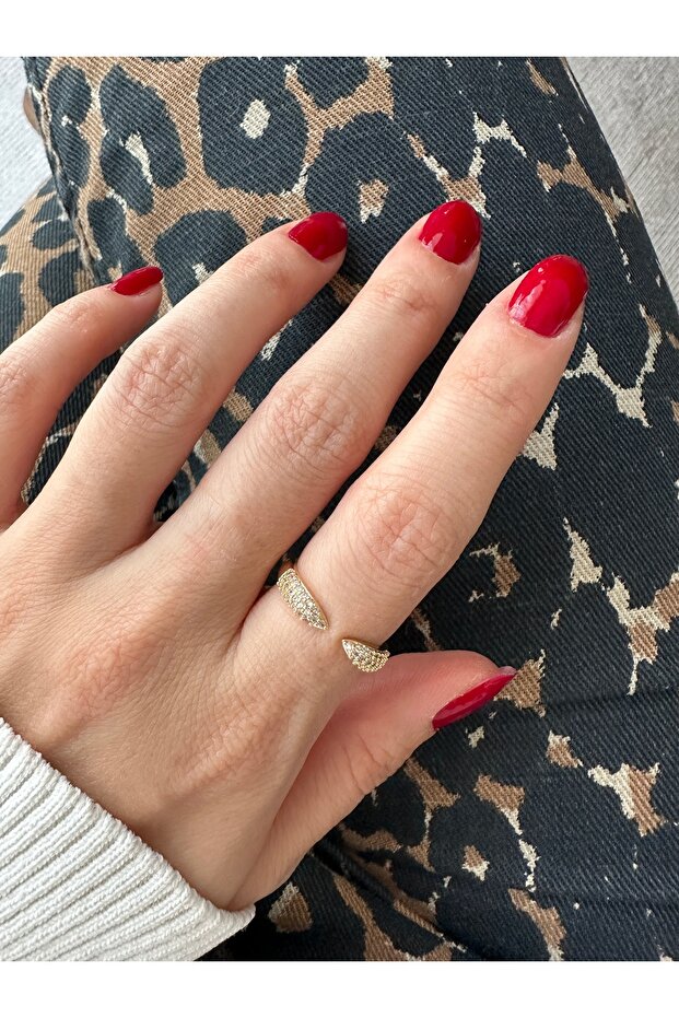 Gold Stone End Ring - 4