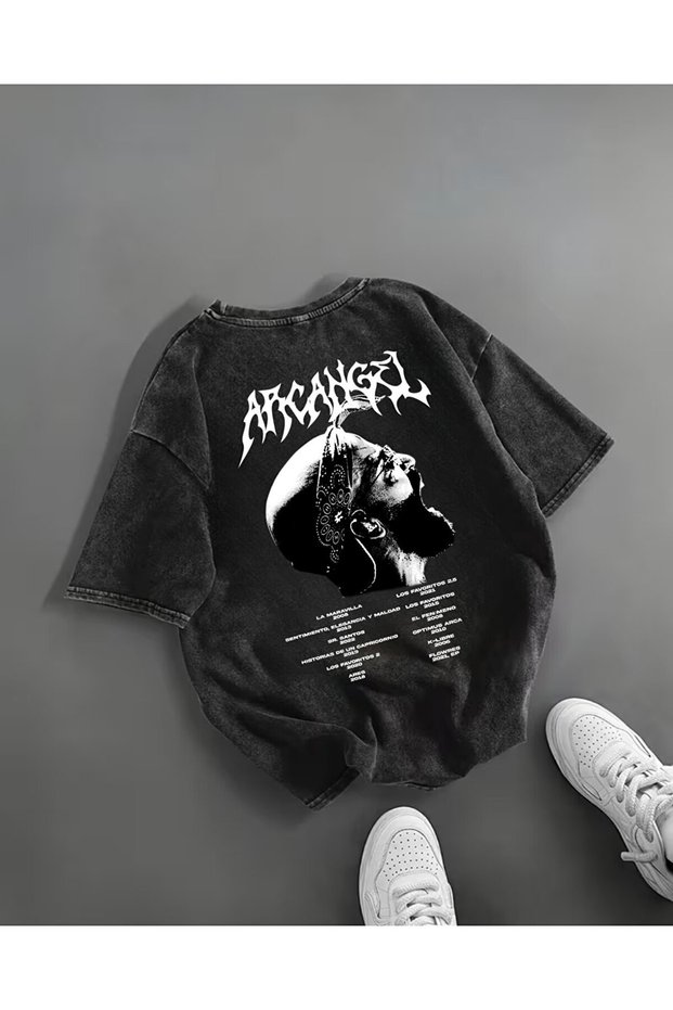 Washable Arcangel Printed Unisex Oversize Vintage T-Shirt