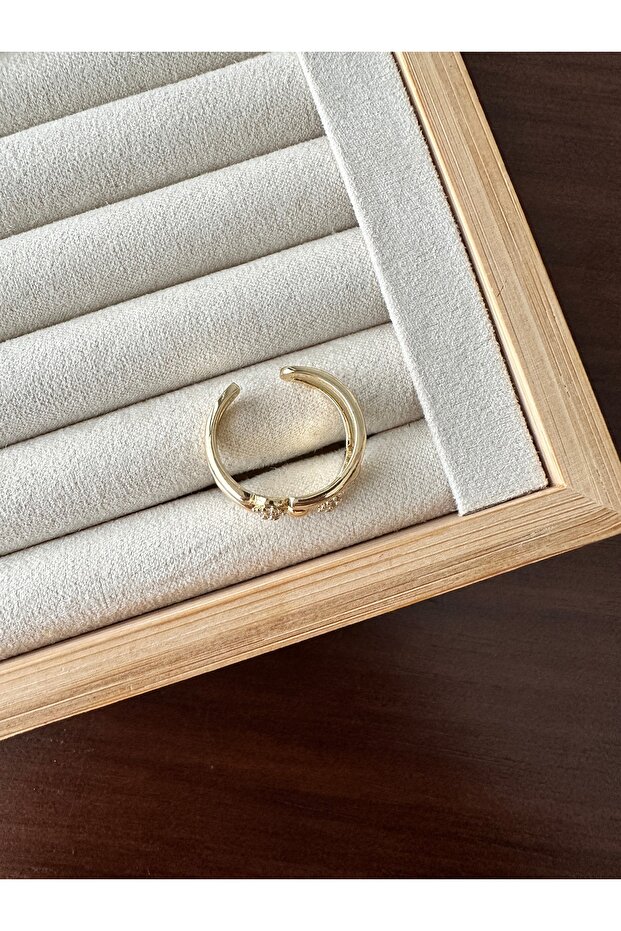 خاتم ذهبي مزدوج الصفوف - 2