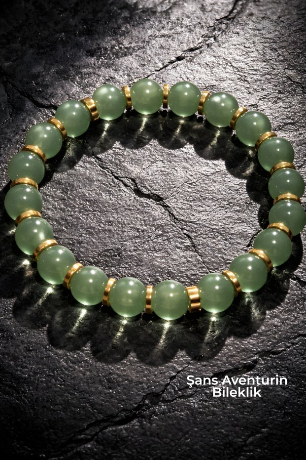 Aventurine Natural Stone Women's Bracelet 8 mm