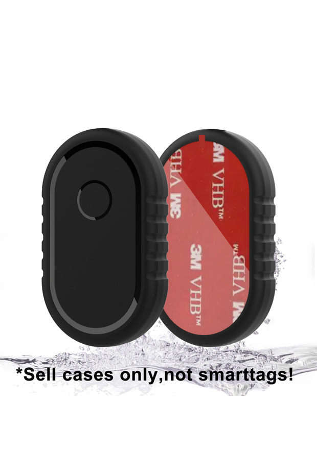 black For SmartTag2 Case Silicone Holder with Adhesive Sticker For Smart Tag2 Hol...