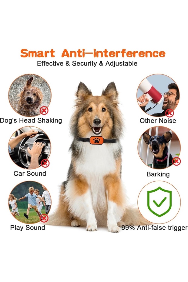 Automatic Bark Collar, Dog Protection Mode, 7 Programs, Rechargeable - 4