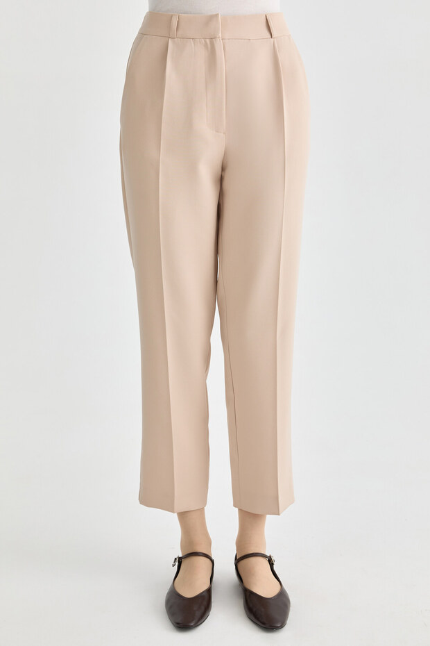 Tek Pile Basic Pantolon - Bej - 3