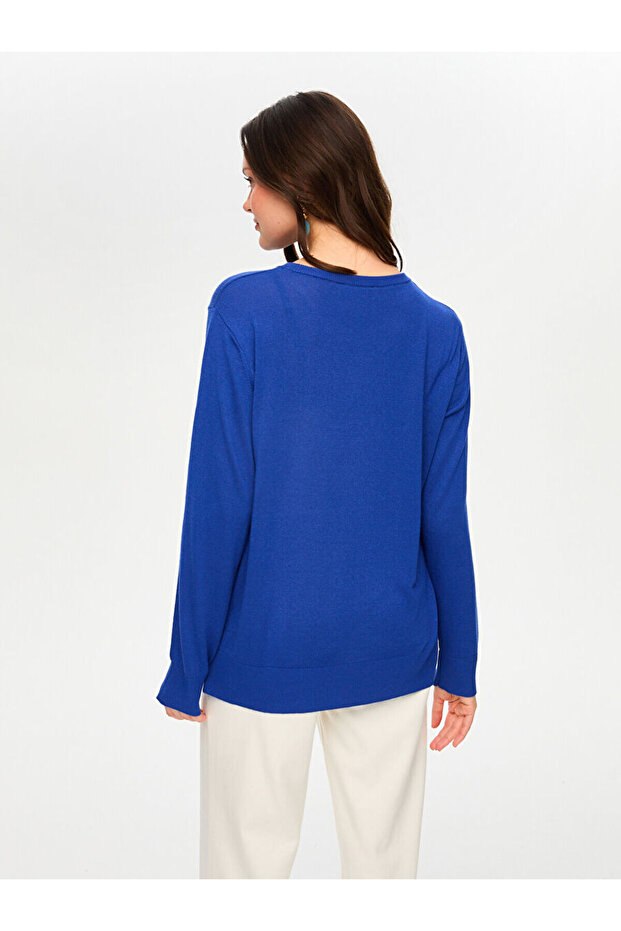 Bisiklet Yaka Basic Triko Bluz S26TRB018 - 4