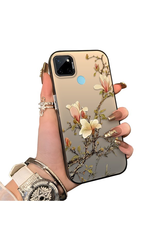 Realme C21Y/C25Y Compatible Stunning Fun Patterned Case Hard Silicone Anti-Scratch Durable