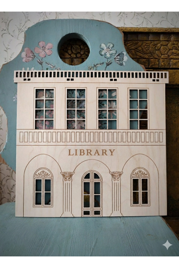 Ahşap Ev Figürlü Duvar Dekoru - 2