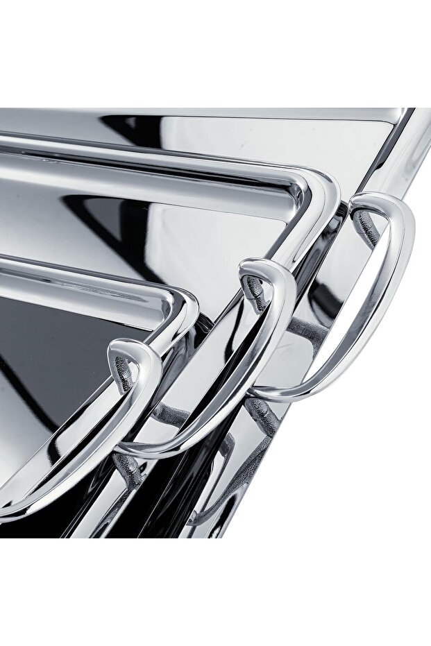 صينية تقديم مربعة بمقابض جانبية - 5