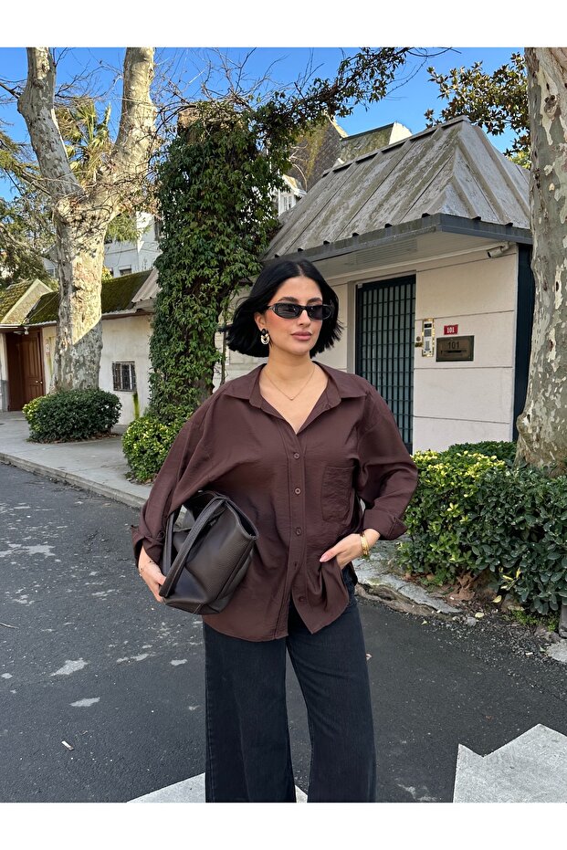 Modal Salaş Oversize Gömlek - 1