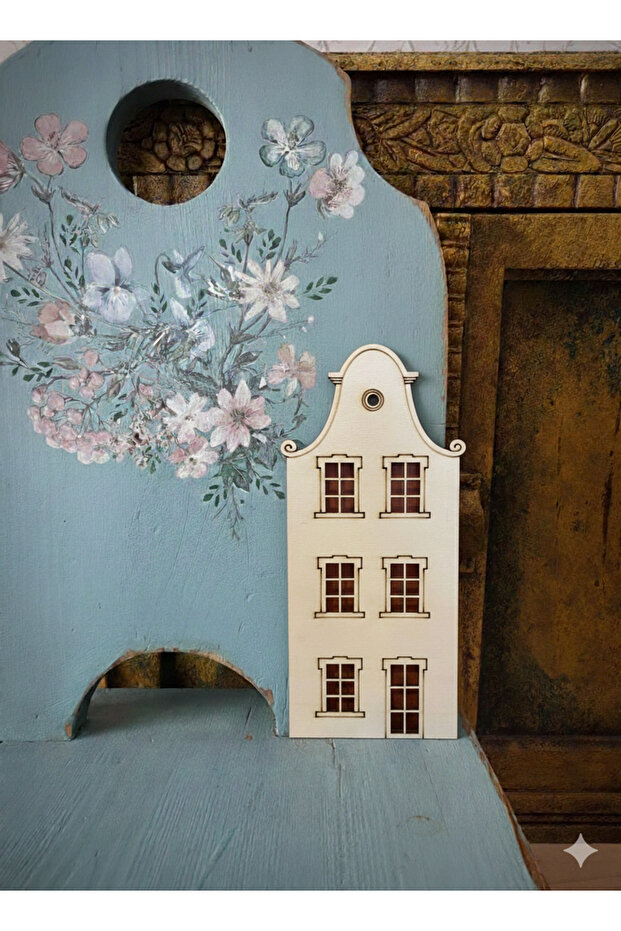 Ahşap Ev Figürlü Duvar Dekoru - 5