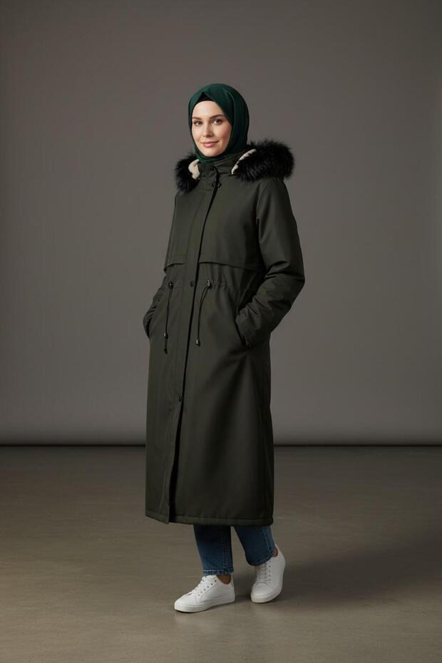 Wool Lined Hijab Coat