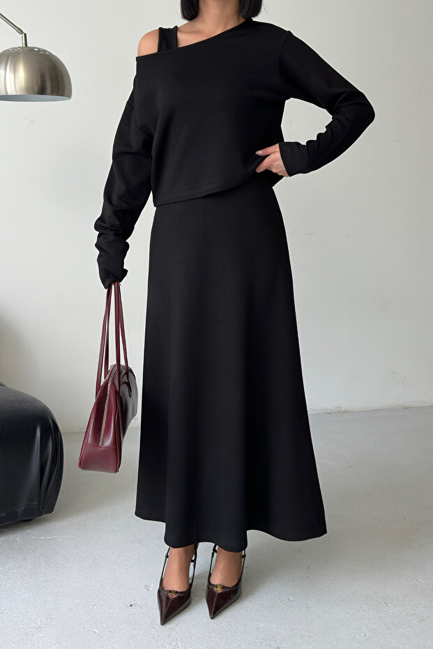 Tasarım Modal 2 Parçalı Elbise - 5