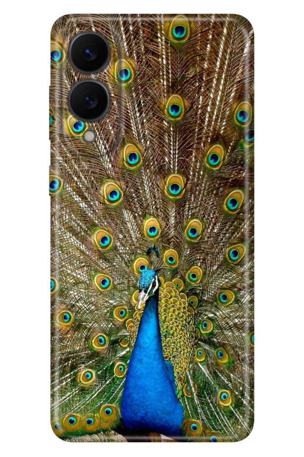 Galaxy S25 Edge Case Patterned Silicone Printed Cover Peacock