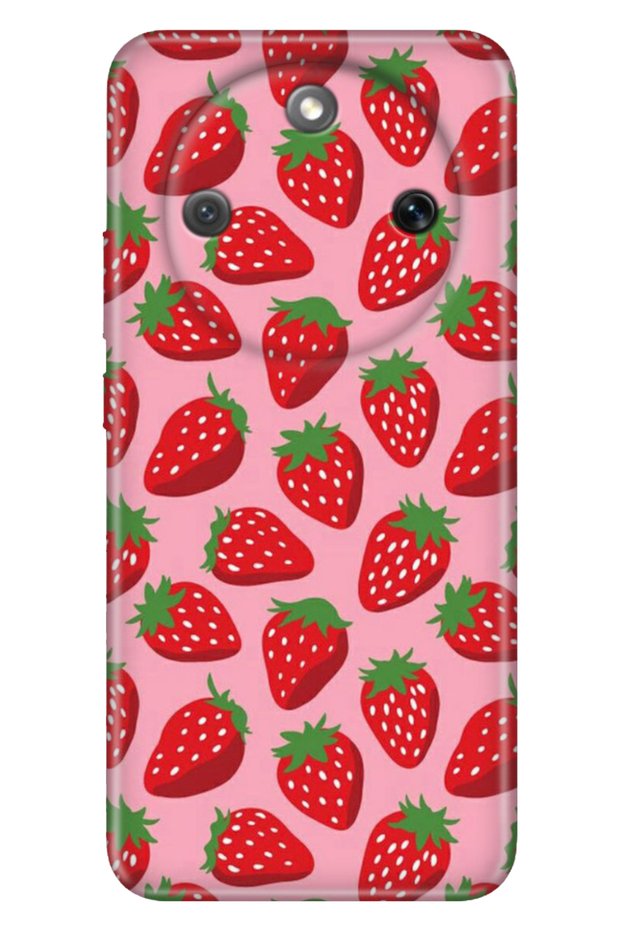 Honor Magic 8 Lite 6.79" Case Colorful Silicone Printed Tpu Sweet Strawberry