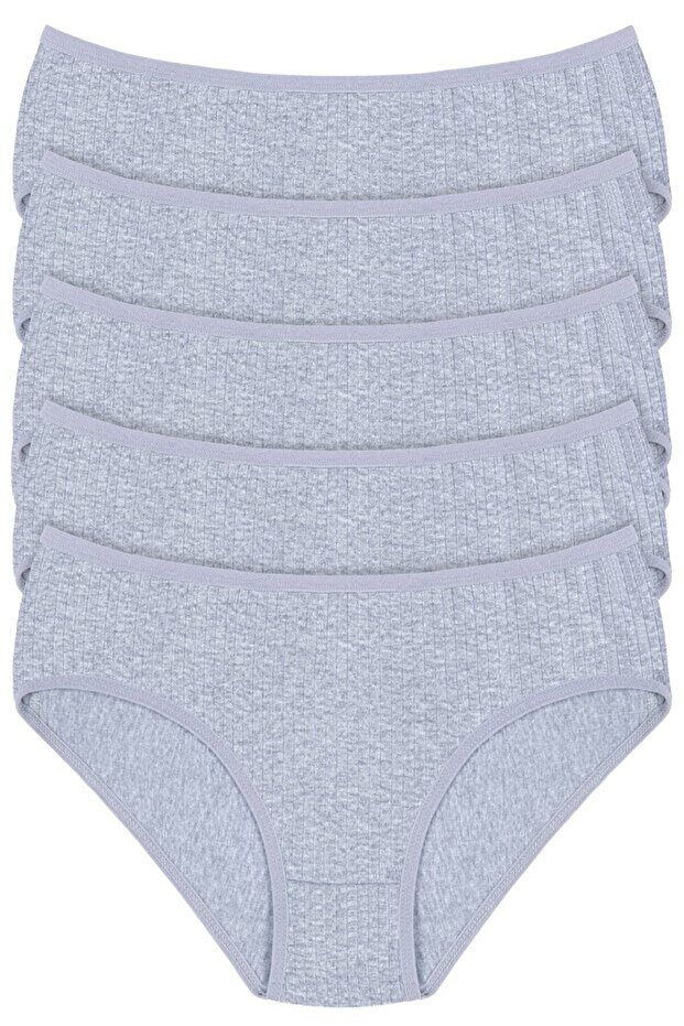 Ribbed High Waist Women's Panties 5-Pack
